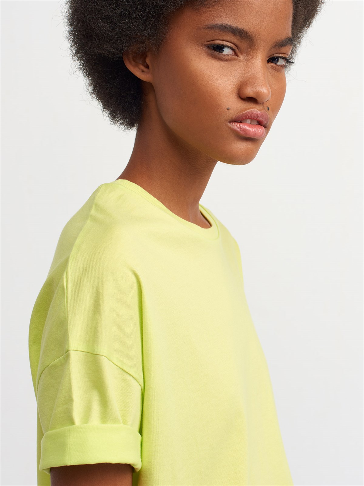 Kadın Lime Basic Tişört 3683