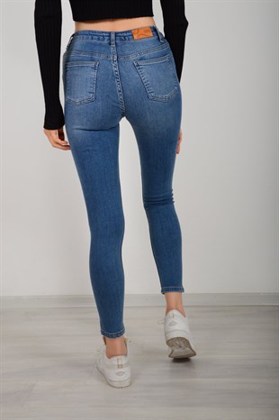 Kadın Mavi Dark Super Skinny Jean Pantolon D175