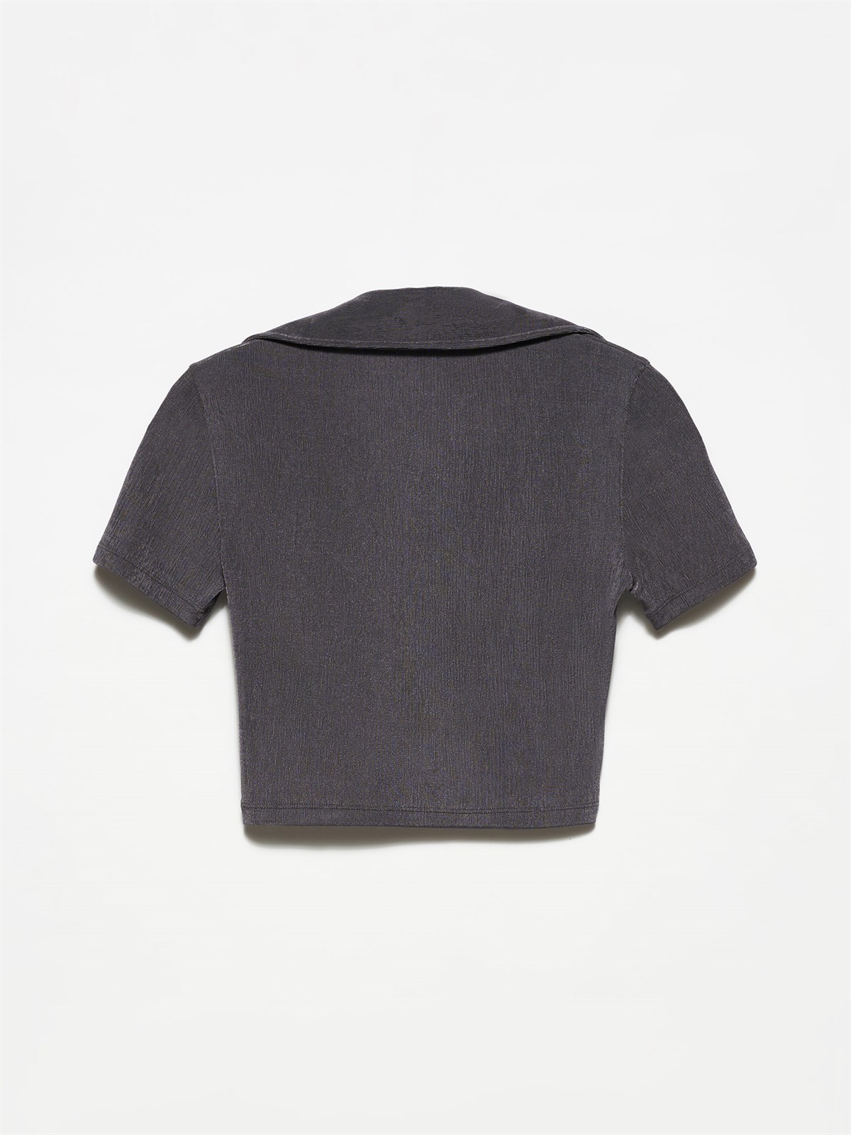 Kadın Siyah Crop Gömlek 50124
