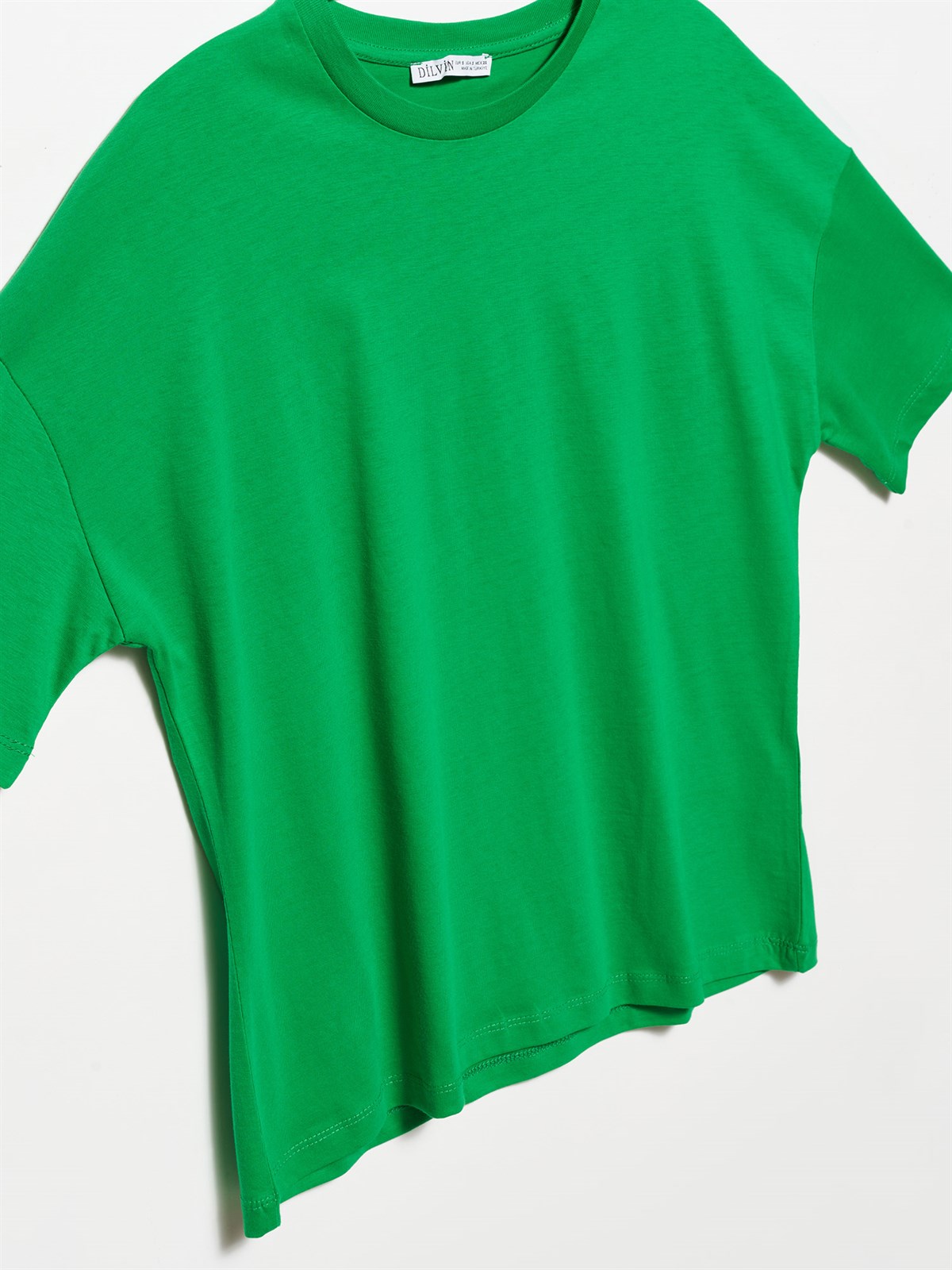 Kadın Yeşil Basic Tişört 3683